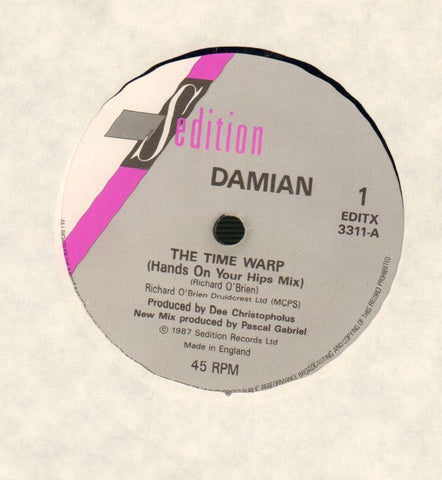 Damian(The Rocky Horror Show)-The Time Warp (Hands On Your Hips Mix)-Sedition-7" Vinyl