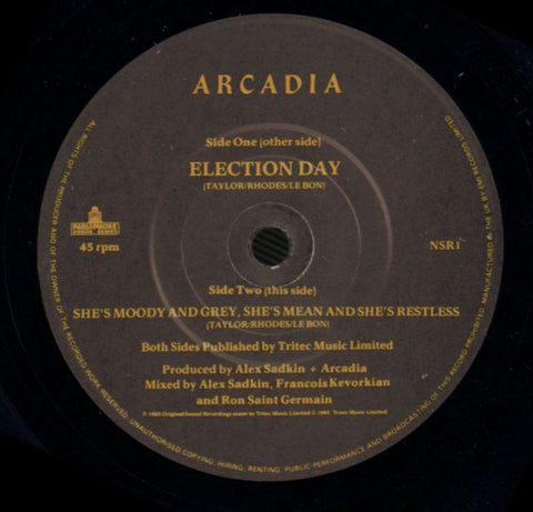 Election Day-Parlophone-7" Vinyl-Ex/Ex