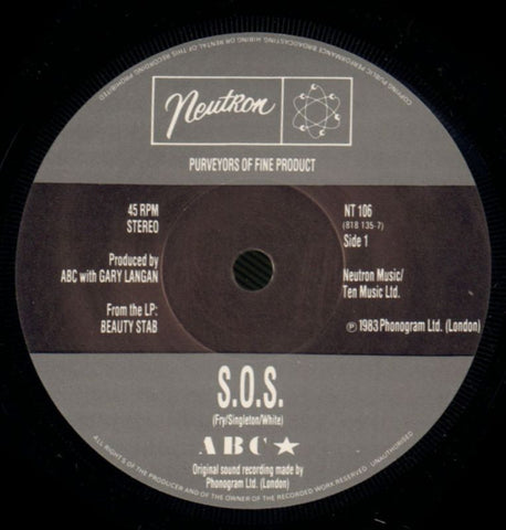 S.O.S-Neutron-7" Vinyl P/S-VG/Ex