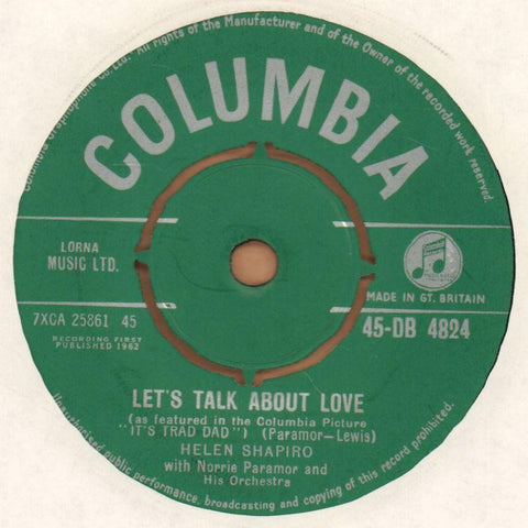 Helen Shapiro-Let's Talk About Love-Columbia-7" Vinyl