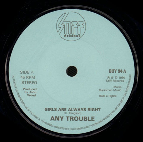 Girls Are Always Right-Stiff-7" Vinyl P/S-Ex-/NM