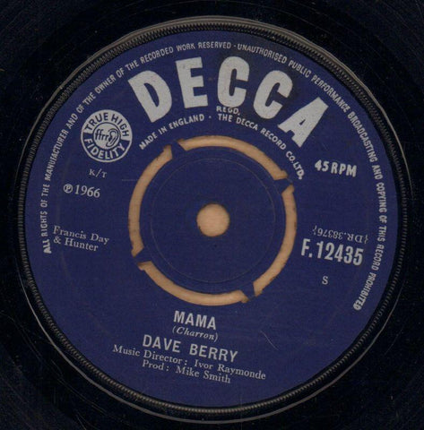 Dave Berry-Mama / Walk Walk Talk Talk-Decca-7" Vinyl