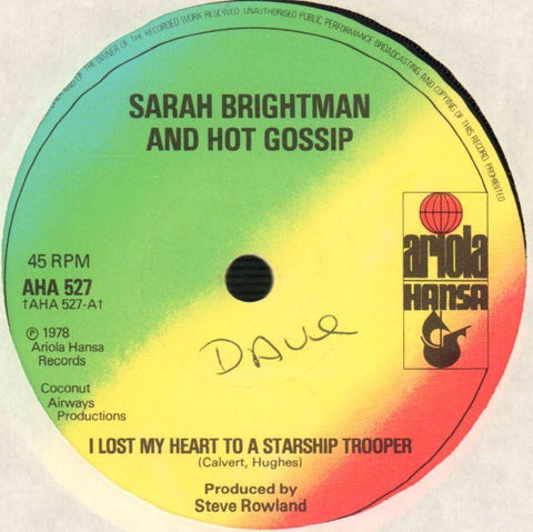 Sarah Brightman & Hot Gossip-I Lost My Heart / Do Do Do-Ariola-7" Vinyl