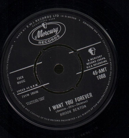 Brook Benton-So Many Ways / I Want You Forever-Mercury-7" Vinyl