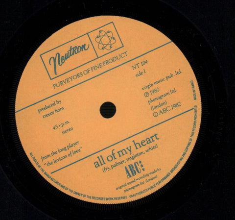 All Of My Heart-Neutron-7" Vinyl P/S-VG/Ex