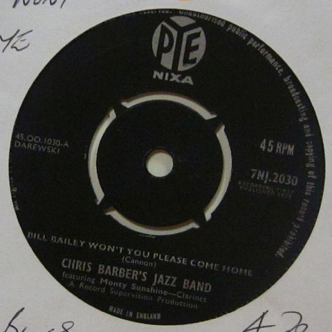 Chris Barber's Jazz Band-Billy Bailey Wont You Please Come Home-Pye/Nixa-7" Vinyl