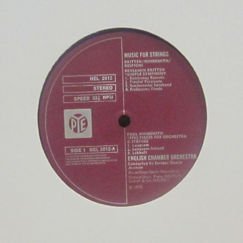 Britten/Hindemith/Respighi-Music For Strings-Pye-Vinyl LP