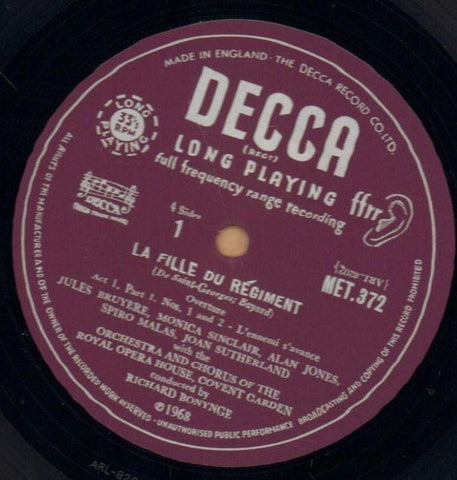 La Fille Du Regiment-Decca-2x12" Vinyl LP Box Set-VG/VG
