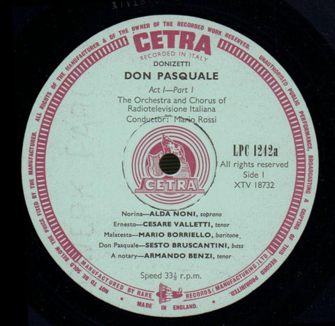 Don Pasquale-Cetra-2x12" Vinyl LP Box Set-VG/VG+