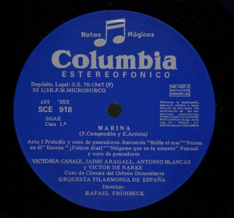 Marina Rafael Fruhbeck-Columbia-2x12" Vinyl LP Box Set-VG/Ex