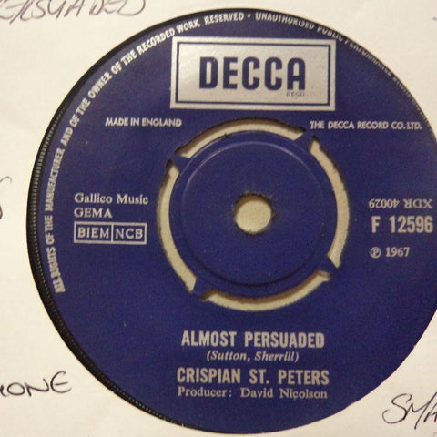 Crispian St.Peters-Almost Persuaded/ You Have Gone-Decca-7" Vinyl