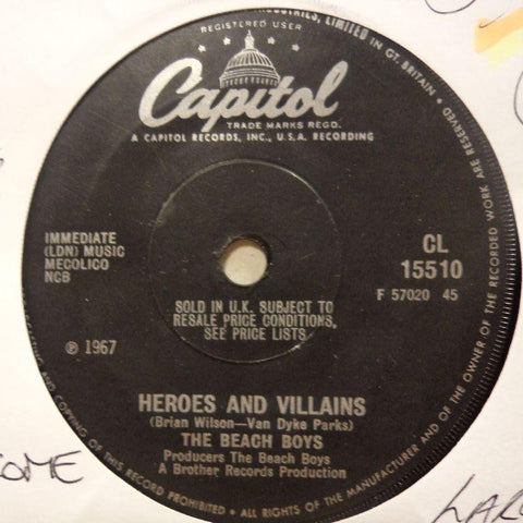 Beach Boys-Heros & Villians/ You're Welcome-Capitol-7" Vinyl