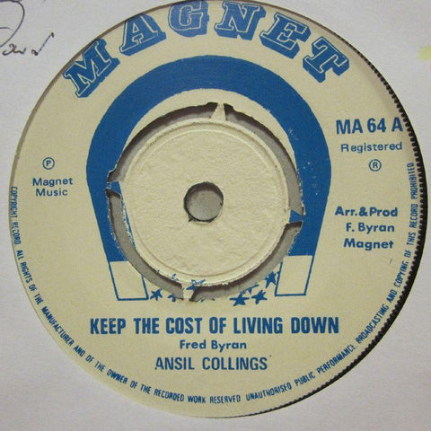 Ansil Collins-Keep The Cost Of Living Down-Magnet-7" Vinyl