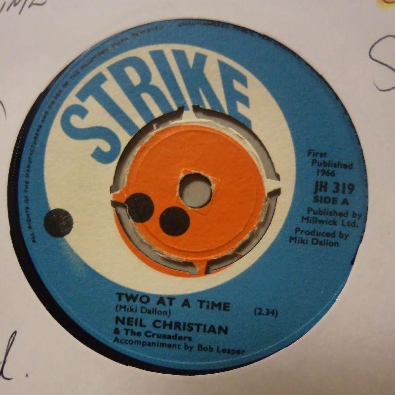 Neil Christian-Two At A Time/ Wanna Lover-Strike-7" Vinyl