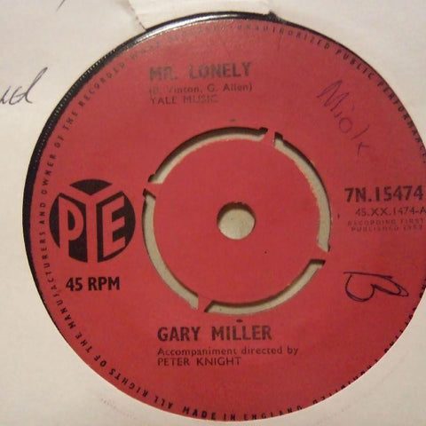 Gary Miller-Mr Lonely/ Sunday-Pye-7" Vinyl