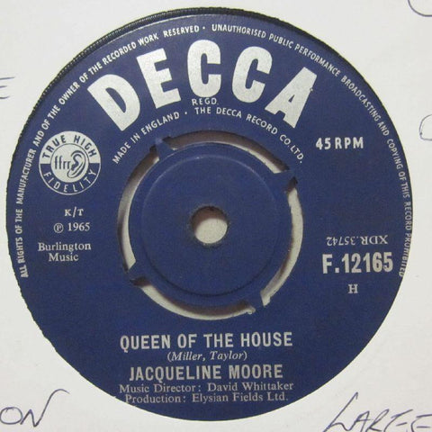 Jacqueline Moore-Queen Of The House/ What's Going On -Decca-7" Vinyl