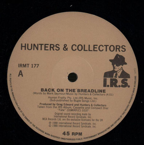 Back On The Breadline-IRS-12" Vinyl P/S-VG/VG