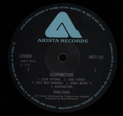 Live Acupuncture-Arista-Vinyl LP-VG/Ex+