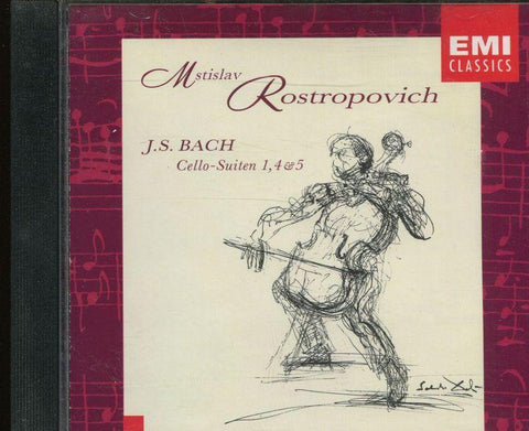 Bach-Cello Suiten 1, 4 & 5-EMI-CD Album