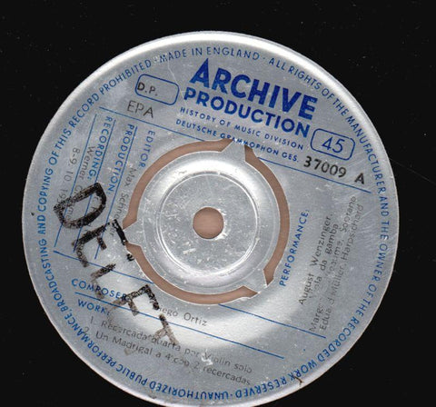 Musica De Violones-Archive-7" Vinyl P/S-VG/VG