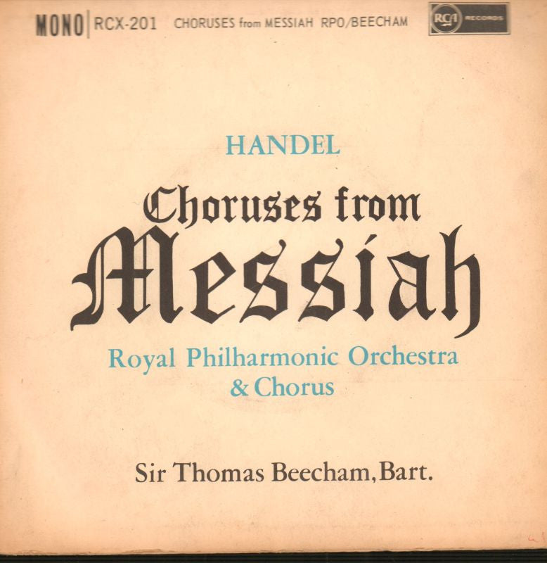 Handel-Choruses From Messiah-Royal Philharmonic-RCA-7" Vinyl P/S