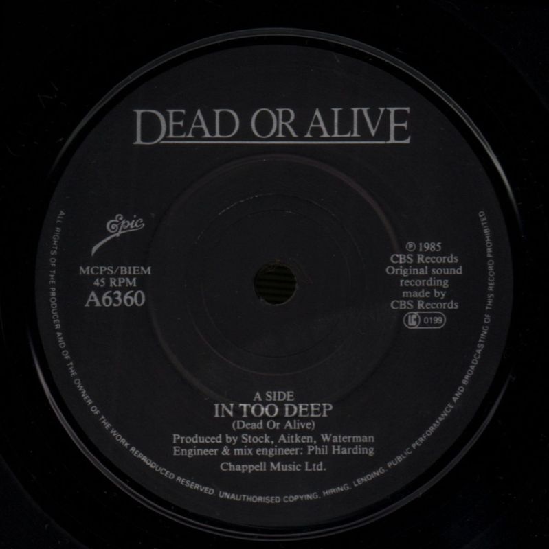 In Too Deep-Epic-7" Vinyl P/S-VG/Ex