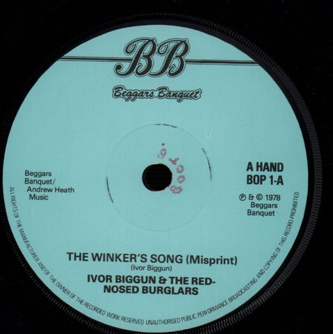 The Winkers Song-Beggars Banquet-7" Vinyl P/S-VG/VG