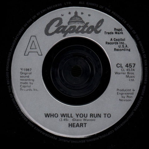 Who Will You Run To-Capitol-7" Vinyl P/S-Ex+/VG+