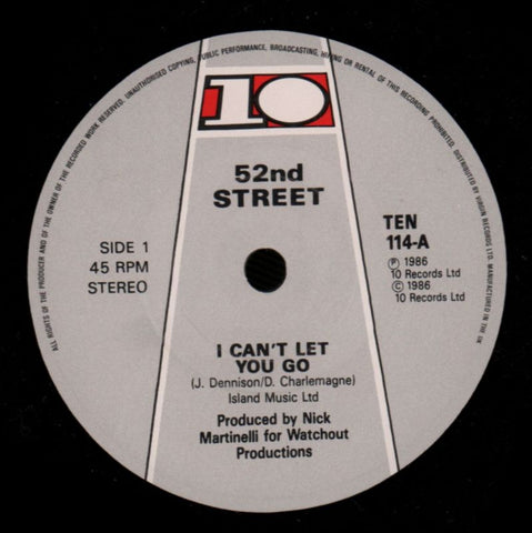 I Can't Let You Go-10-7" Vinyl P/S-VG/Ex