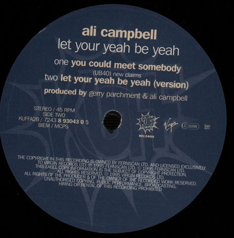 Let Your Yeah Be Yeah-Kuff-10" Vinyl-Ex/Ex