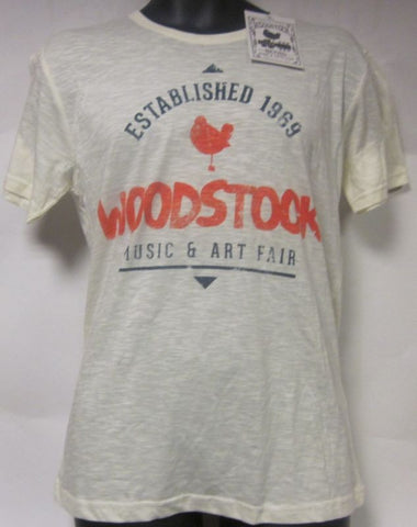 Woodstock-Established 1969 White/Cream-Men-Medium-T Shirt