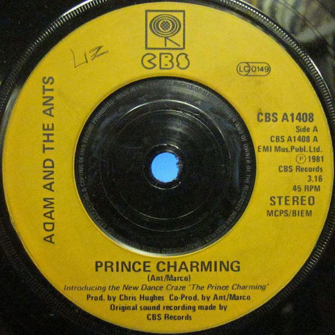 Adam & The Ants-Prince Charming-CBS-7" Vinyl