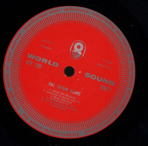 Alone-World Record Club-Vinyl LP-VG/VG+