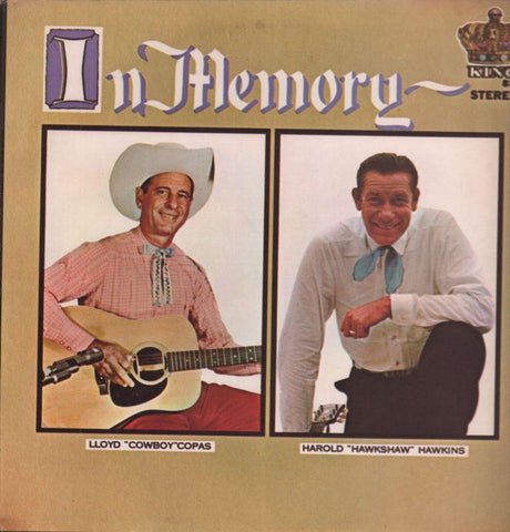 Cowboy Copas & Hawkshaw Hawkins-In Memory-KING-Vinyl LP-Ex/VG+