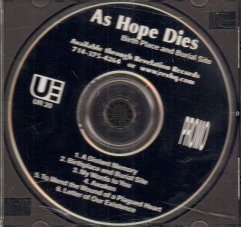As Hope Dies-Birth Place And Burial Site-CD Album