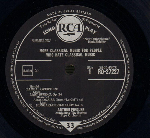 More Classical Music For People Who Hate-RCA-Vinyl LP-VG/VG+