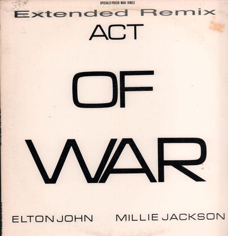 Elton John-Act Of War-Geffen-12" Vinyl P/S
