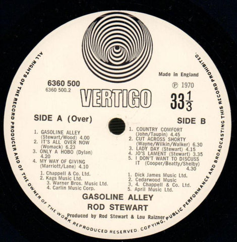 Gasoline Alley-Vertigo-Vinyl LP-VG+/VG+