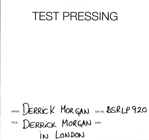 Derrick Morgan In London-Burning Sounds-Vinyl LP Test Pressing-M/M
