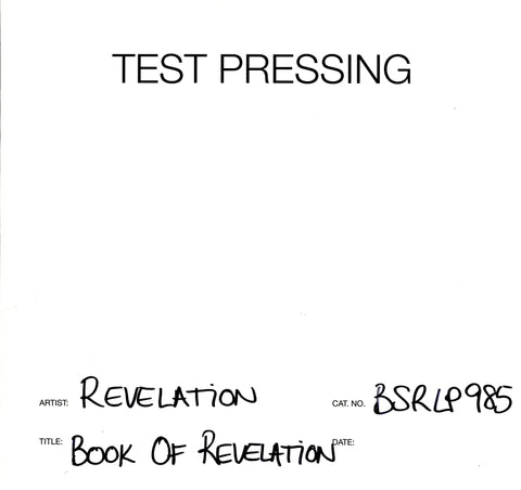 Book Of Revelation-Burning Sounds-Vinyl LP Test Pressing-M/M