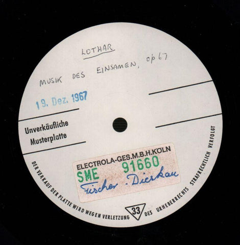 Fischer-Dieskau-Musik Des Einsamen/ La Bonne Chanson-Electrola-Vinyl LP
