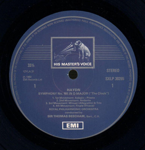 Conducts Haydn Symphony 101-HMV-Vinyl LP-Ex/Ex