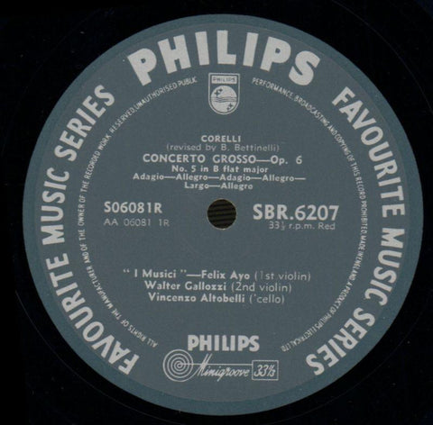 Concerti Grossi I Musici-Philips-10" Vinyl-VG/VG