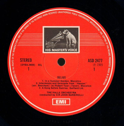 In A Summer Garden/ Sir John Barbirolli Conducting The Halle Orchestra-EMI-Vinyl LP-VG/Ex
