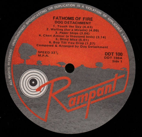 Fathoms Of Fire-Rampant-Vinyl LP-VG/Ex-