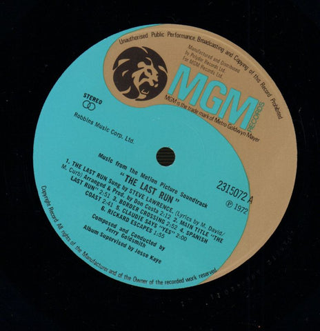 The Last Run-MGM-Vinyl LP-Ex/VG