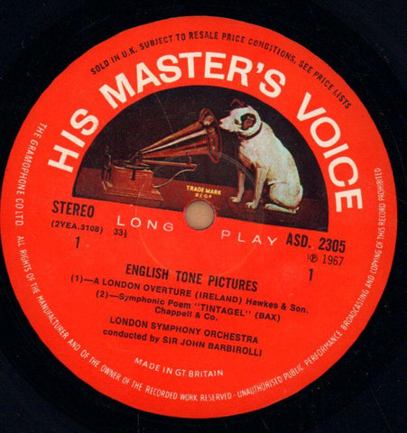 English Tone Pictures-HMV-Vinyl LP-VG+/VG+