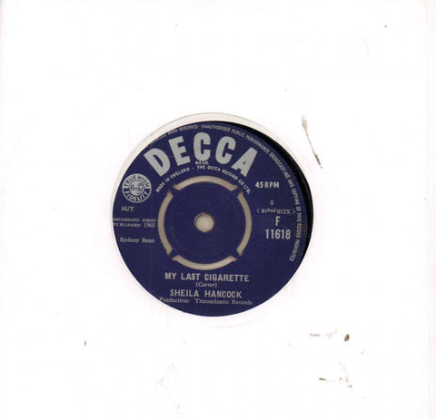 My Last Cigarette-Decca-7" Vinyl