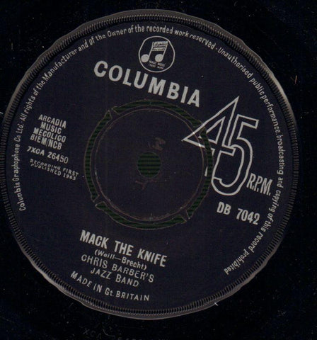 Wini Wini/ Mack The Knife-Columbia-7" Vinyl-Ex/Ex+
