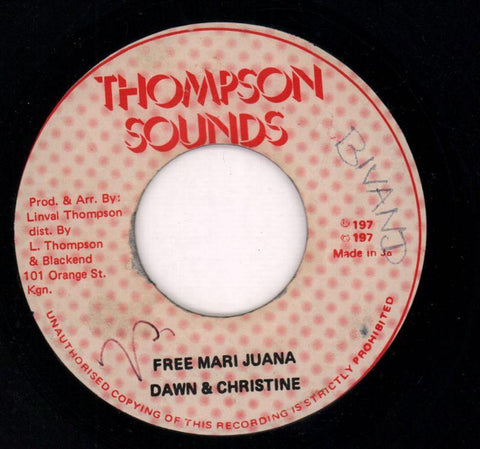 Free Mari Juana / Legal Version-Thompson Sounds-7" Vinyl